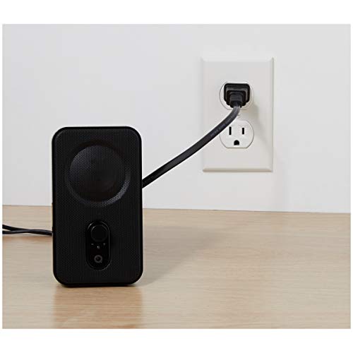Amazon Basics AC-Powered Computer Speakers for Desktop or Laptop PC with Volume Control, Headphone Jack, Black (US Version)