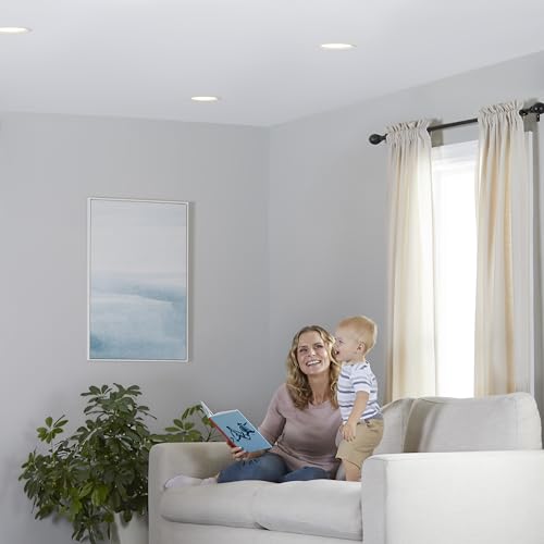 Amazon Basics Smart BR30 LED Light Bulbs, Color Changing, 9W (60W Equivalent), 800LM, Energy Efficient, Voice Control, Works with Alexa Only, 2.4 GHz Wi-Fi, No Hub Required, 4-Pack