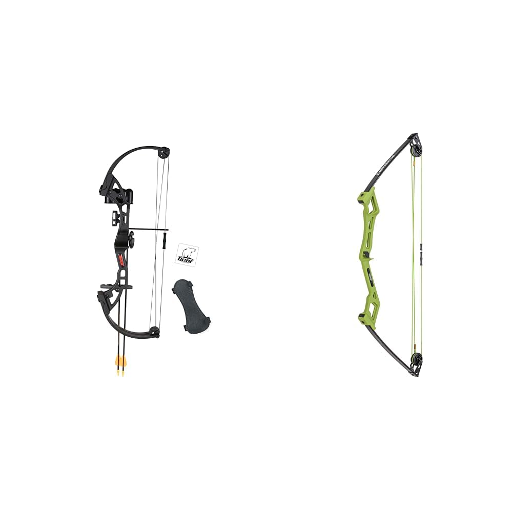 Bear Archery Brave Bow Set for Youth, Recommended Ages 8-12, Right Handed, Continuous Draw Weight Up to 25 lb., Continuous Draw Length Up to 19.5-inches