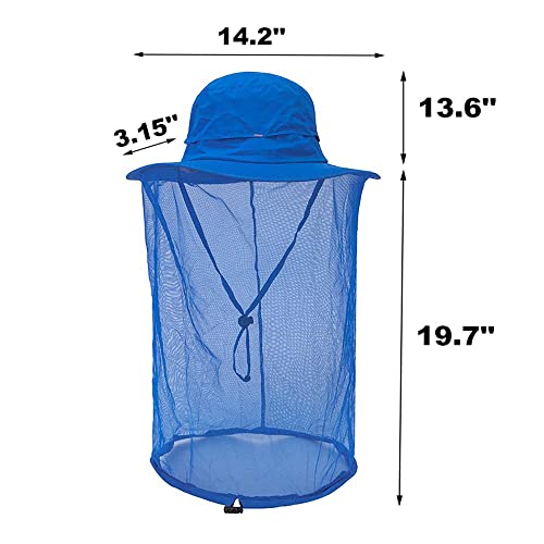 Peicees Head Net Hat for Men Women Adventure Fishing Hat Safari Hat for Hunting Camping Hiking