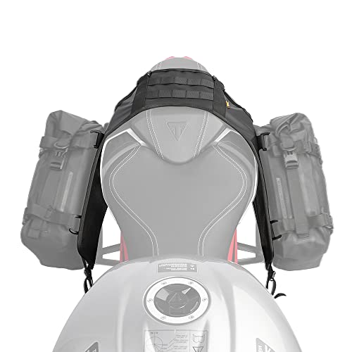 Rhinowalk Motorcycle Tail Bag Motorbike Side Bag 8L Full Waterproof Motor Saddle Pannier Bag Rear Rack Trunk Professional Motor Accessories-Black