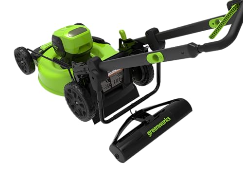 Greenworks 80V 21" Brushless Cordless (Push) Lawn Mower (75+ Compatible Tools), (2) 2.0Ah Batteries and 30 Minute Rapid Charger Included