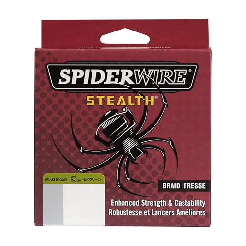 SPIDERWIRE SCS10G-125 Braided Stealth Superline, Moss Green, 10 Pound, 125 Yards