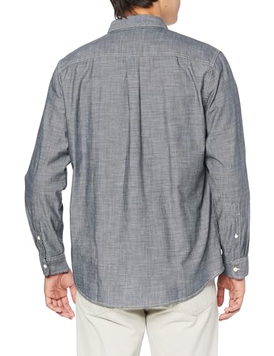 Amazon Essentials Men's Regular-Fit Long-Sleeve Chambray Shirt