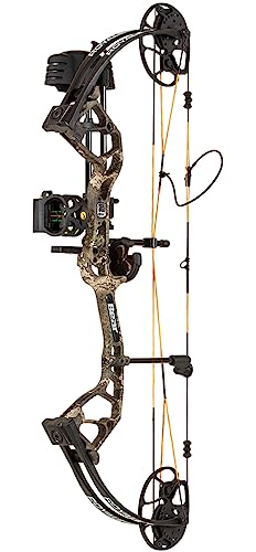 Bear Archery Royale Ready to Hunt Compound Bow Package for Adults and Youth, 12”- 27” Draw Length, 5-50 Lbs Draw Weight, Up to 290 FPS, Limbs Made in USA, Limited Life-Time Warranty