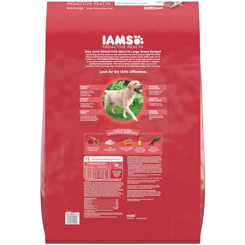 IAMS Proactive Health Large Breed Adult Dry Dog Food with Real Chicken, 30 lb. Bag