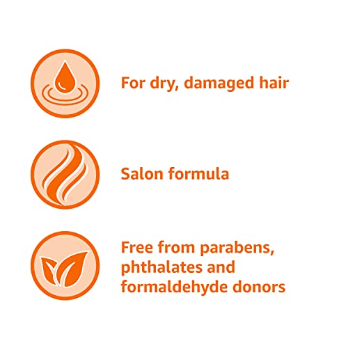 Amazon Basics Soft & Sleek Anti-Frizz Conditioner for Dry or Damaged Hair with Argan Oil & Silk Proteins, 28 Fluid Ounce