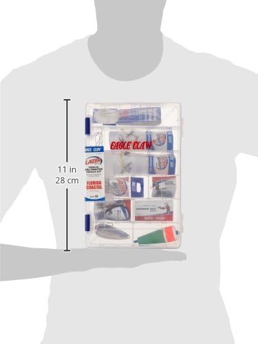 Lazer Sharp EAGLE CLAW LAZER SHARP FLORIDA COASTAL SALTWATER TACKLE KIT, 39 PIECES, CONTAINS ASSORTED SALTWATER HOOKS, SINKERS AND TACKLE FOR FISHING INSHORE AND COASTAL FLORIDA SPECIES