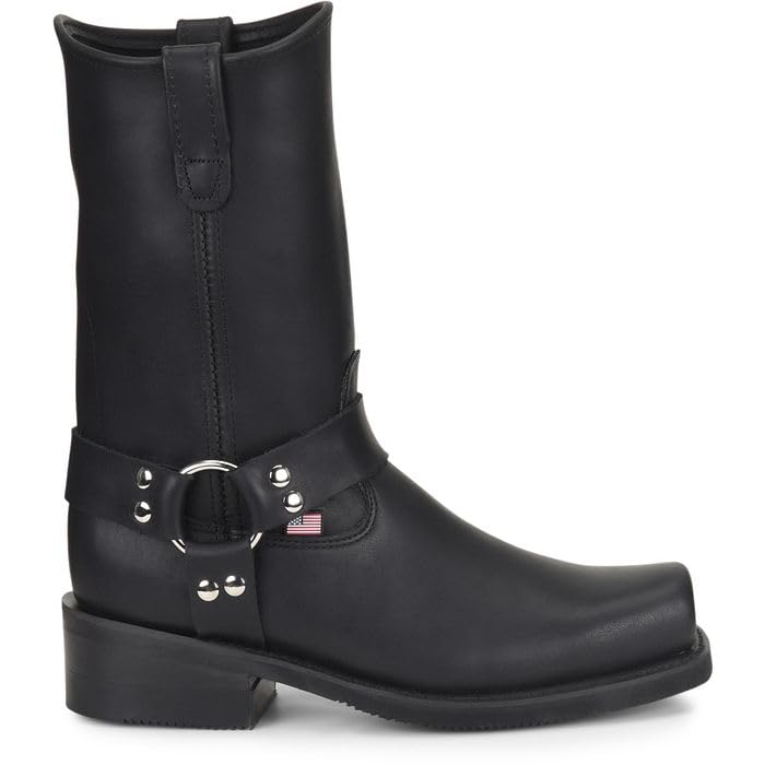 Double-H Barry 11" Harness Boots for Men - Leather, with PermaFresh Cushioned Insole and Slip-Resistant Outsole, Made in USA