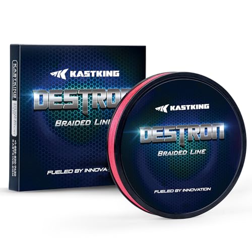 KastKing Destron Braided Fishing Line,Pink, 6LB, 150Yards