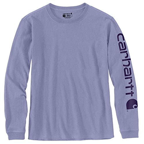 Carhartt Women's Plus Size Loose Fit Heavyweight Long Logo Sleeve Graphic T-Shirt