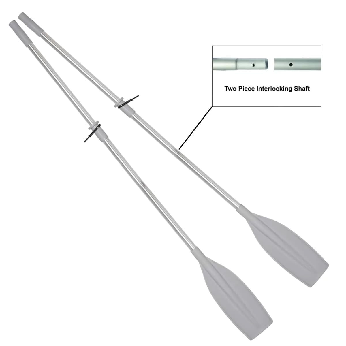 Oceansouth Heavy Duty Pair of Oars 78" Long with Oar Locks, Split Shaft.