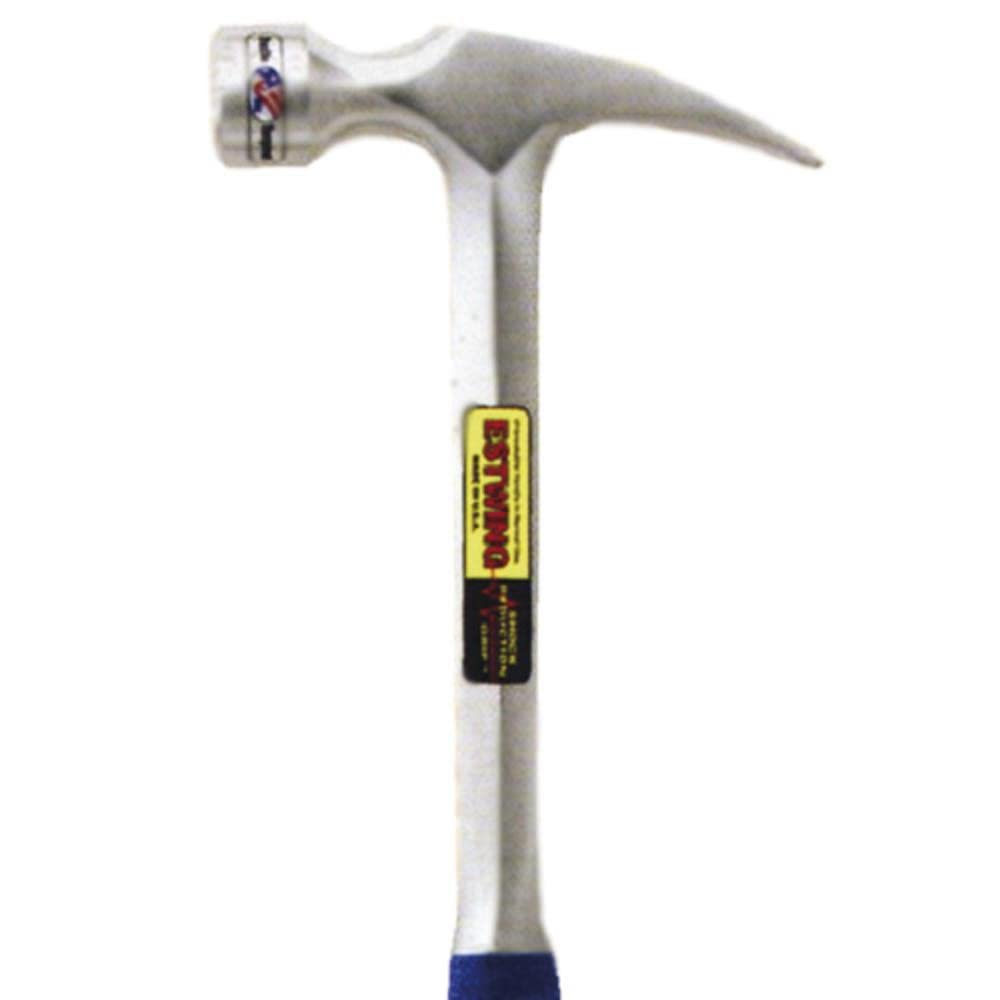 ESTWING Framing Hammer - 22 oz Long Handle Straight Rip Claw with Milled Face & Shock Reduction Grip - E3-22SM