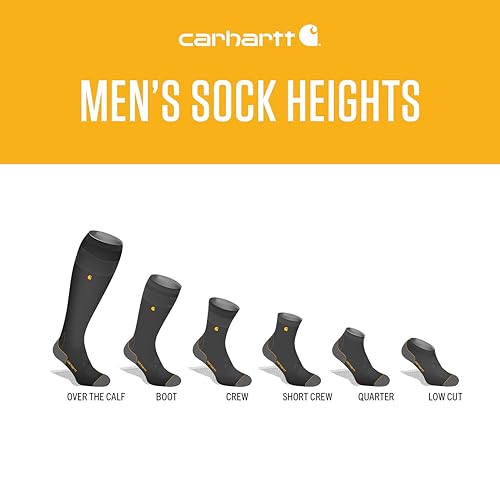 Carhartt Men's Lightweight Durable Quarter Sock 2 Pack