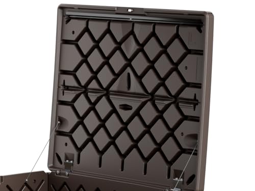 Rubbermaid Extra Large Resin Outdoor Storage Deck Box (134 Gal), Weather Resistant, Black, Deck Organization for Home/Backyard/Pool Chemicals/Toys/Garden Tools/Porch/Patio Cushions