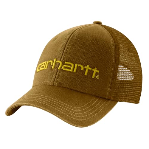Carhartt Men's Canvas Mesh-Back Logo Graphic Cap