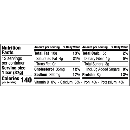 EPIC Bars, Venison Sea Salt and Pepper Bar, Keto Friendly, Whole30 Approved, Gluten Free, 12 Count, 15.6 oz