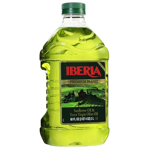 Iberia Premium Blend, Sunflower Oil & Extra Virgin Olive Oil, High Heat Frying, 68 Fl Oz