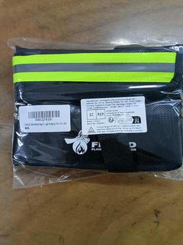 FLASLD E-Bike Battery Bag Fireproof Safe Charging Bag Explosionproof Lipo Battery Bag Large Capatity for Storage Charging (16 x 4.3 x 5in)