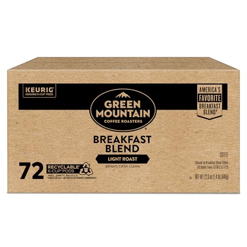 Green Mountain Coffee Roasters Breakfast Blend Single-Serve Keurig K-Cup Pods, Light Roast Coffee, 96 Count