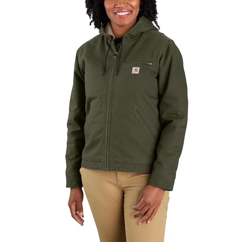 Carhartt Women's Loose Fit Washed Duck Sherpa Lined Jacket