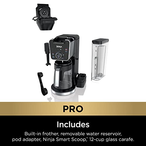 Ninja Hot and Iced Coffee Maker, Single Serve Coffee Maker and Drip Coffee Machine, DualBrew Pro Specialty 12-Cup with K-Cup Combo, Includes Permanent Filter, CFP307