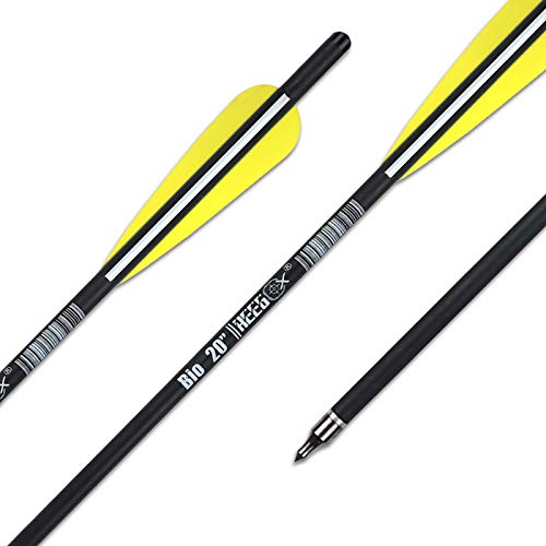 REEGOX Crossbow Bolts 16/18/20 inch Bio Crossbow Arrows with Moon Nocks and Removable Tips (Pack of 12)