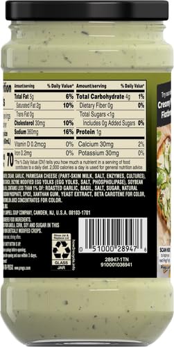 Prego Creamy Roasted Garlic Pesto Pasta Sauce, 14.5 oz Jar