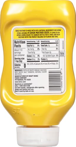 Heinz Yellow Mustard, 20 oz Bottle