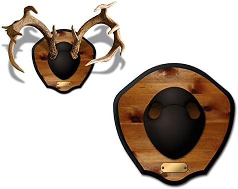 Mountain Mike’s - Plaque Master Antler Mounting Kit - Plaque Mounting Kit for Antlers - Fits Most Antlers - Compatible with Harvested and Shed Antlers - Woodgrain Finish…