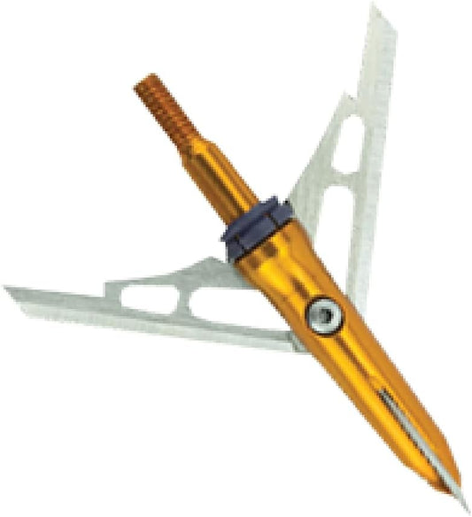 Rage Crossbow X, 2-Blade Archery Arrow Broadhead, 100 or 125 Grain with Shock Collar Technology (3-Pack)