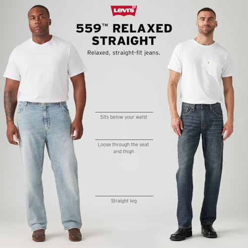 Levi's Men's 559 Relaxed Straight Fit Jean - 33W x 34L - Navarro - Stretch
