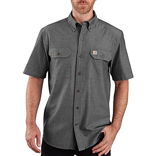 Carhartt Men's Loose Fit Midweight Chambray Short Sleeve Shirt