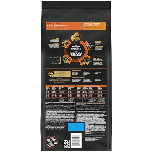 Purina Pro Plan Complete Essentials Shredded Blend Chicken and Rice Dog Food Dry Formula with Probiotics for Dogs - 47 lb. Bag