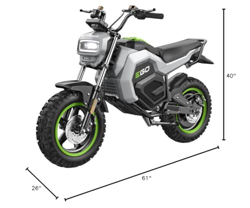 EGO POWER+ Battery Powered Electric Mini Bike, 28 MPH, Includes (2) 56V 7.5Ah Batteries and Charger - MB1005-2
