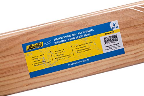 Seachoice Wood Oar, New Zealand Pine Construction, Comfort Grip, Clear Finish, Various Sizes