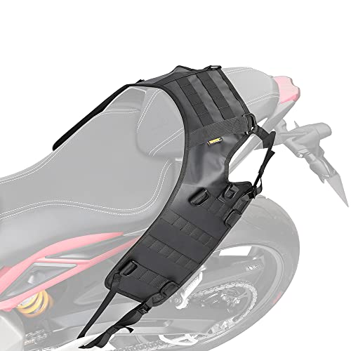 Rhinowalk Motorcycle Tail Bag Motorbike Side Bag 8L Full Waterproof Motor Saddle Pannier Bag Rear Rack Trunk Professional Motor Accessories-Black