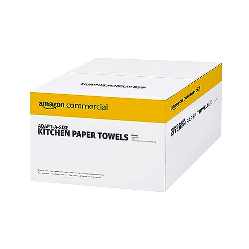 AmazonCommercial 2-Ply White Adapt-a-Size Kitchen Paper Towels (SOFI-056) | Bulk | Adapt-a-size | Individually Wrapped | FSC Certified |140 Towels per Roll (30 Rolls)(11 x 6 Sheet)