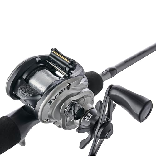 Abu Garcia Black Max EZ Cast 6' Baitcast Fishing Rod and Reel Combo, 2-Piece Rod, Graphite Composite Rod Blank Construction, Comfortable and Durable EVA Handles