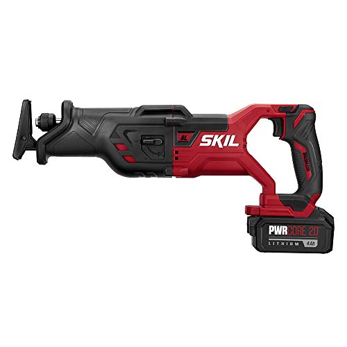 SKIL 20V Compact Reciprocating Saw Includes 2.0Ah PWR CORE 20 Lithium Battery and Charger - RS582902