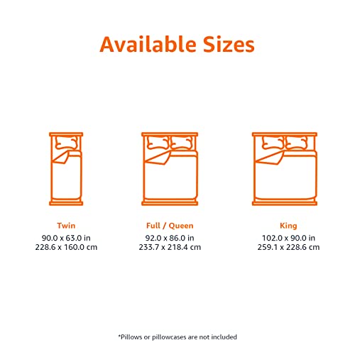 Amazon Basics Comforter Blanket, Reversible, Lightweight Microfiber, Machine Washable, All Season, Full/Queen, Black/Grey