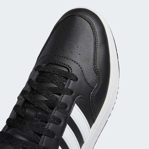 adidas Men's Hoops 3.0 Mid Top Basketball Shoe, Black/White/Grey Six, 11