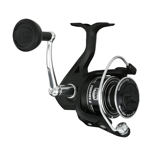 Penn Pursuit V Spinning Fishing Reel, Size 3000, Corrosion-Resistant Graphite Body, Lightweight Aluminum Superline Spool, HT-100 Drag System