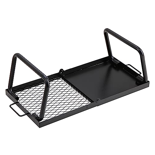 VEVOR Folding Campfire Grill, Heavy Duty Steel Mesh Grate, 22.4" Portable Camping Grates Over Fire Pit, Camp Fire Cooking Equipment with Legs Carrying Bag, Grilling Rack for Outdoor Open Flame Cooking