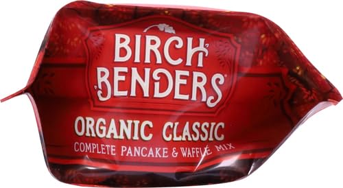 Organic Pancake and Waffle Mix, Classic Recipe by Birch Benders, Whole Grain, Non-GMO, Just Add Water, 16oz (Packaging may vary)