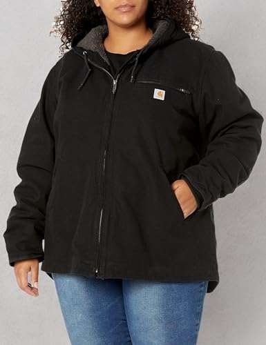 Carhartt Women's Loose Fit Washed Duck Sherpa Lined Jacket