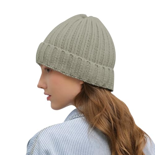 Rosoz Winter Hats for Women Warm Thick Soft Stretch Cable Knit Beanie Skully Cap for Cold Weather
