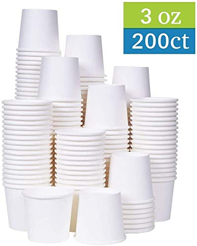 TashiBox 12 oz White Hot Drink Paper Cups - 120 Count - Disposable Paper Coffee Cups