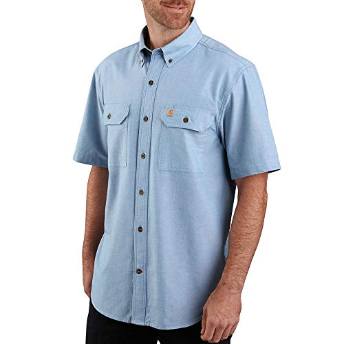 Carhartt Men's Loose Fit Midweight Chambray Short Sleeve Shirt