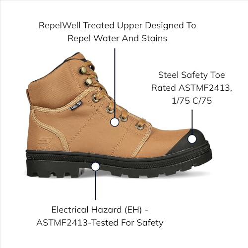 Skechers Womens Rotund Darragh Work Lace-Up Boot Safety Toe